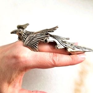 Articulated Bird Ring Full Finger Ring